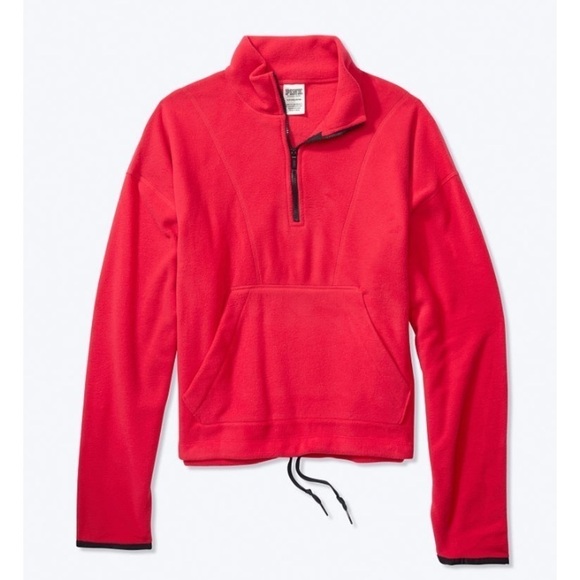 Pink POLAR FLEECE HALF-ZIP size Medium - Picture 4 of 6